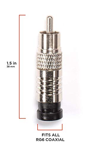 Conectores RCA compresión para cable coaxial RG6 - Pack 25 miniatura 5