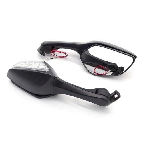 Espejo de manillar plegable con luz intermitente para Ninja 4