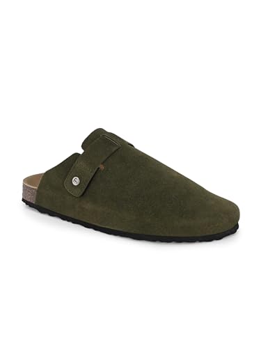 Image of EL PASO Men Olive Faux Leather Casual Slip On Sandals EPSJ1661 P