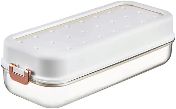 Frozen Ice Cube Mold Box, Food Grade Household Ice Storage Box, Large Capacity Soft Silicone Ice Tray/Green (White)