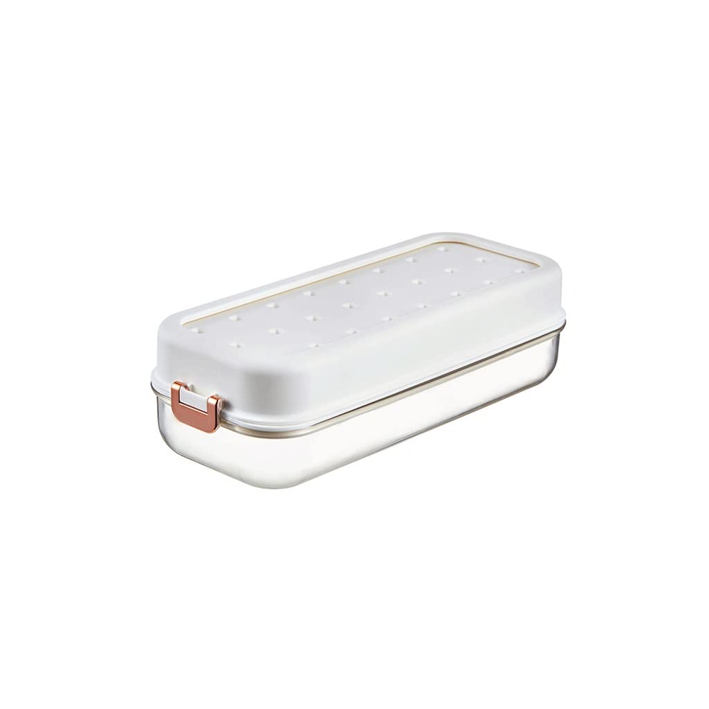 Bandeja para cubitos de hielo, caja de almacenamiento de hielo de silicona de grado alimenticio, gran capacidad para uso doméstico
