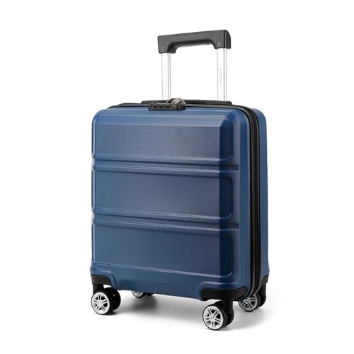 Kono Valise Cabine Bagage Cabine 45x36x20cm Easyjet Petite Valise a 4 Roulette Rigide et légère en ABS+PC Valise de Voyage, Marine
