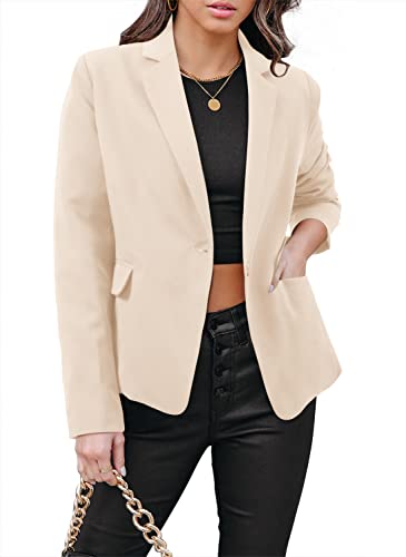 VNK Womens Casual Blazer Long Sleeve Business Suit Jacket Open Front Work Office Blazer Fashion Dressy Blazer2