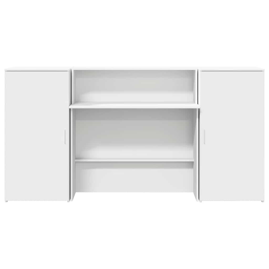 Genérico Mostrador de recepción Blanco 200x50x103,5 cm Madera ingeniería, Escritorios Blanco,3324214