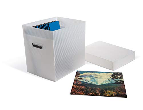 Gaylord Archival Polypropylene Record Album Box - 10 1/2W x 13L x 13