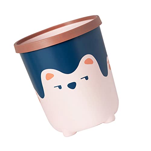 Contenedor de basura rectangular azul de plástico OUNONA