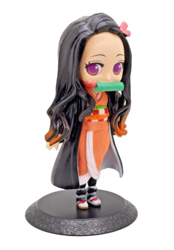 Image of Anime Cartoon Character Q Posket Action Figure | Limited Edition | Attractive Lightweight Durable Toy Figures for Home Decors Office Desk and Study Table (Nezuko Kamado)