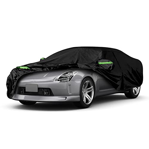 Image of Waterproof Car Covers Replace for 2003-2009 Nissan 350Z, 6 Layers with Inner Cotton Liner Custom-Fit Outdoor All Weather Full Car Covers with Zipper Door for Snow Rain Dust Hail Protection