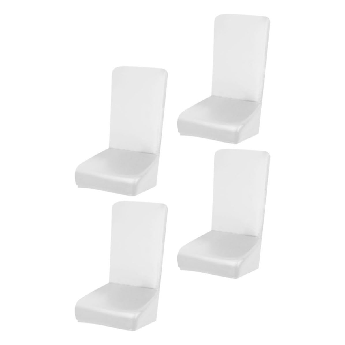 Tofficu Stretch Stuhlhussen Elastisches Design Weiße 4 Stück aus Pu Wasserdichtem Material Schützende und Leicht zu Installierende Sitzbezüge für Esszimmerstühle