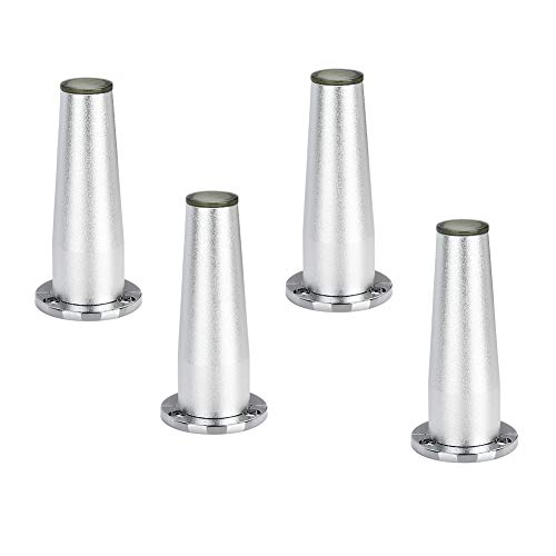 円錐形亜鉛合金製調節可能な家具脚 4個入り コーヒーテーブル ソファ テレビサポート脚 ファミリーテーブル脚 耐荷重50kg/110ポンド (6インチ)