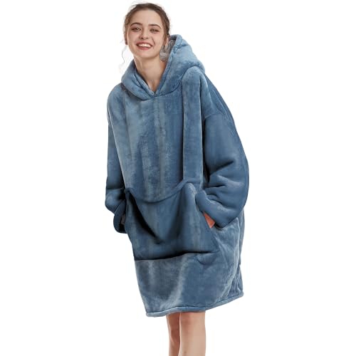 Aemilas Wearable Blanket Hoodie - Sherpa Blanket...