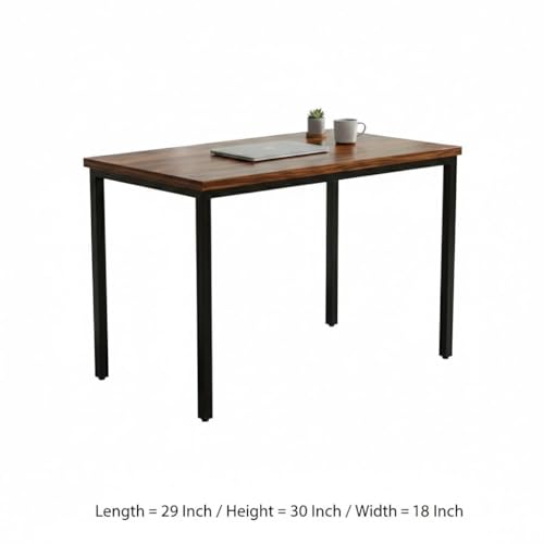 Image of Metal Office Table /Study Table /Computer Table for Home PC - Engineered Wood Modern Top Study Table for Adults /Students Office Desk for Laptop Work at Home Writing Desk (Lucas)