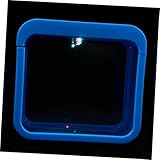 Toyvian Mini Aquarium mit Integriertem LED licht Transparenter Batteriebetrieben Leicht zu Reinigen Modernes Design für Schreibtisch und Wohnraumdekoration für Kleine Fische und Pflanzen