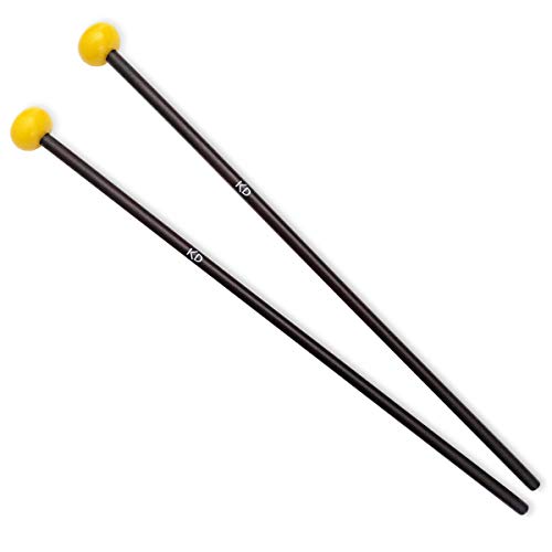 keepdrum XM4 Mallet Mallets Hard 36.5 cm Glockenspiel Xylophone Mallets 1 Pair, black / yellow, XM4 Mallet-Schlägel