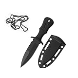 GUTERTOP 1 St&uuml;ck Neck Knife, 12Cm Edc Messer mit Scheide, Edelstahl Outdoormesser f&uuml;r Outdoor Survival Selbstverteidigung