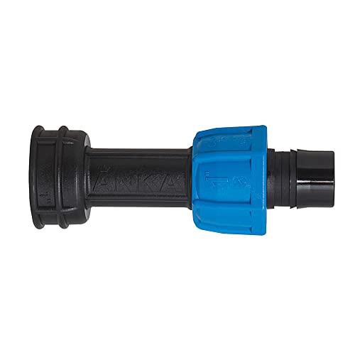 Watts AFA1 Anka Series High Pressure Poly-Pipe Female Npt Adapter, 1 Inch X 1 Inch Black Fitting W/Blue Tapered Nut Seal, High Grade Glass Fiber Reinforced Nylon cover
