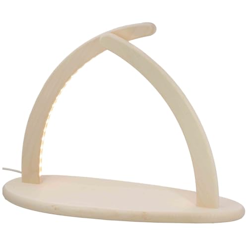 Seiffener Volkskunst Arco de luces LED en punta para decoración navideña, arco de luces para ventanas de los Montes Metálicos, 43 x 33 cm, arco vacío