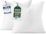 Utopia Bedding Cuscini per divano, 50x50 cm, Set di 2 Cuscini, Bianco...