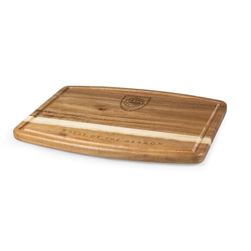 Tabla de Cortar Ovalada de Madera de Acacia PICNIC TIME con Ranura para Jugos, Ideal para Quesos y Embutidos, Diseño House of the Dragon miniatura 2