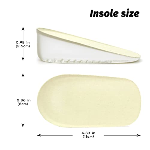 Plantillas elevadoras invisibles de gel 2.5 cm para mujer miniatura 2