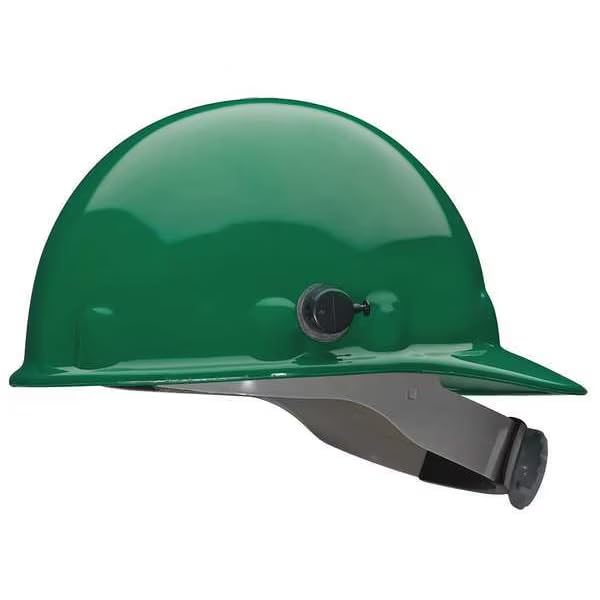 Hard Hat, Thermoplastic, 8 Point Swing Ratchet, Type 1, Class G, Green, Mfr: E2QSW74A000-A