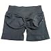Produktbild MUMAMCY Damen-Shorts, Scrunch-Bum-Shorts, niedrige Taille, nahtlos, Yoga-Shorts, Workout, Biker, Stretch, Fitness-Shorts, Df Shark Grey, S