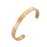 Dreamtimes islámica Ayatul Kursi pulsera para las mujeres musulmanas Corán Allah Openable Allah pulseras pulseras Ayatul Kursi árabe caligrafía pulsera para los hombres Islam Eid Ramadán (oro)