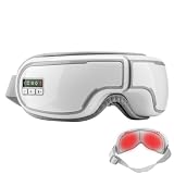 Massaggiatore occhi con compressione termica, vibrazione e musica Bluetooth, ricaricabile, 5 modalità di massaggio, terapia degli occhi per alleviare il dolore agli occhi, migliorare la secchezza