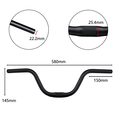 Senqi CD012 Mountain Bike Road Bike Handlebar Vintage Style Riser Bar Aluminum Alloy thumb #1