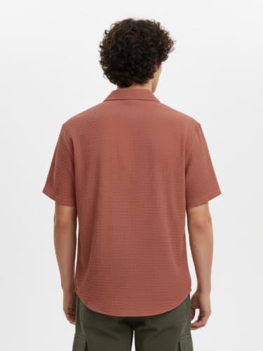 Image of Leriya Fashion Men Poly Blend Fabric | Textured Finish | Collar Neck | Button Closure | Office & Casual Wear | S-3XL