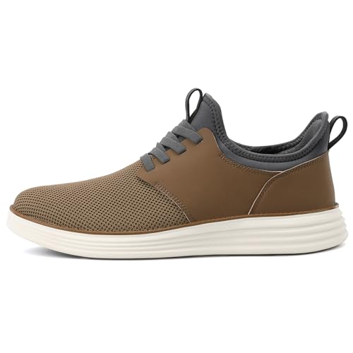 Image of VILOCY Mens Slip On Casual Dress Shoes Hands Free Fashion Sneakers Mesh Tennis Walking Work Shoes Comfortable Breathable Lightweight Non Slip