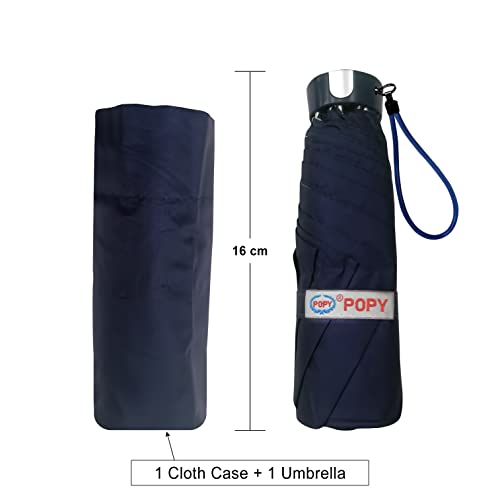 Image of Popy Nano 5Fold Solid Colour Umbrella | World's Largest Small Umbrella | Pocketable size with full 1m+ wide cover when open| 200 g weight | Collection1
