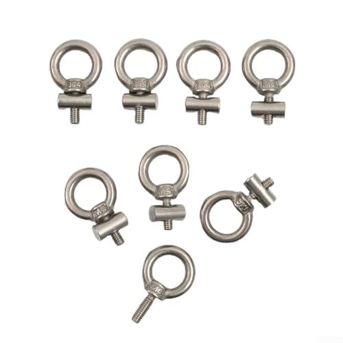 Ehlivhall Stainless Steel Awning Rail Stoppers 6mm Stops for Motorhome Campervan Caravan Tarpaulin Support Awning Marker Windbreak Support Screw into Awning Rail to Prevent Sliding Along Rail (8PCS)