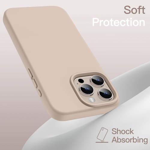 JETech iPhone 16 Pro Max Silicone Case, Desert Titanium - Image 5