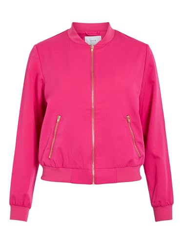 Vila Female Damen Bomberjacke mit Reißverschluss leichte Übergangsjacke VIBUBBLE Reißverschluss