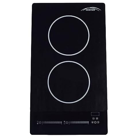 Kenyon Bridge Induction Cooktop, 2 Burners, Portrait Cooktop, Smart Touch Control, Energy-Efficient Cooking, Easy-to-Clean Cooktop, Black, 120 Volts Cover