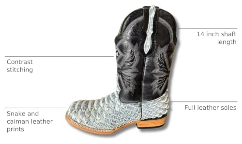 Image of Men's Alex Western Cowboy Boots Square Toe Pull On
