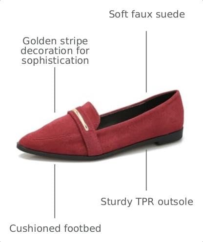 Image of Pointy Toe Penny Loafers for Women Dress Office Work Flats Shoes
