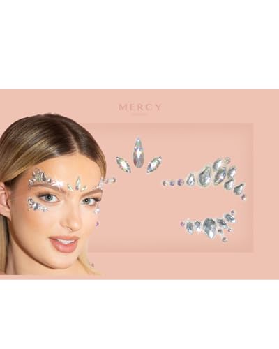 After Hours Face Jewel Headpiece Mercy London Gems Sparkly Crystals Pretty Halloween Costume