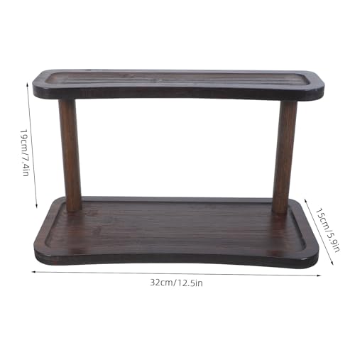 Étagère de rangement bambou compacte pour cosmétiques