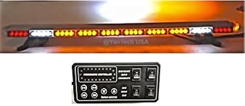 شريط إضاءة LED فائق السطوع باللون الكهرماني مقاس 49 بوصة وامض تحذير سحب/محراث شاحنة كاسحة ثلج للشرطة مع أضواء الفرامل والبضائع