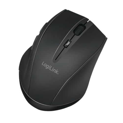 LogiLink ID0032B Souris sans Fil (BT 5.0) avec 5 Boutons et 800/1200/1600 DPI Design Ergonomique