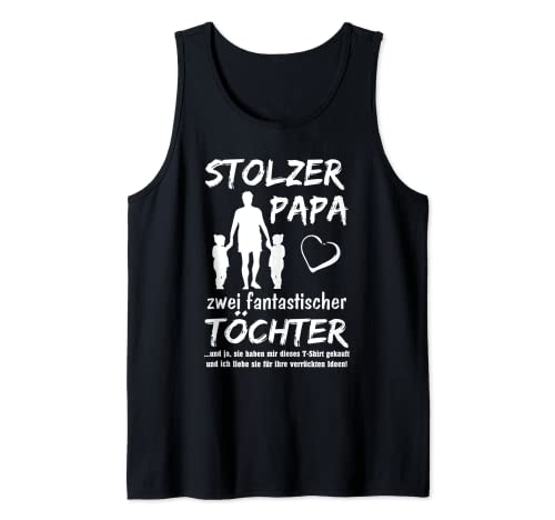 Stolzer Papa zwei Hijas - Chica Camiseta sin Mangas