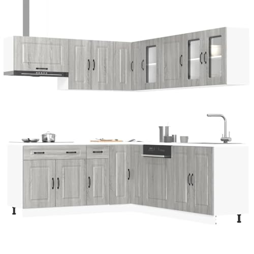 mzdioop 11 piezas Kalmar – Juego de muebles de cocina modulares con mucho espacio de almacenamiento, patas ajustables