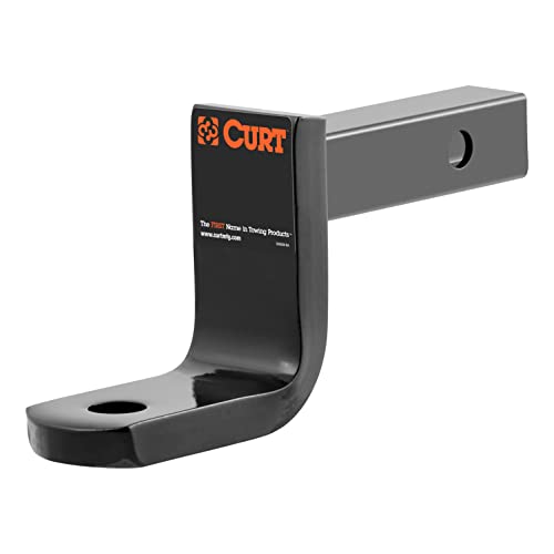 CURT 45027 Class 1 Trailer Hitch Ball Mount, Fits 1-1/4-Inch Receiver, 2,000 lbs, 3/4-Inch Hole, 3-1/4-Inch Drop, 2-5/8-Inch Rise, Gloss Black Powder Coat