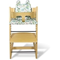 Trona Evolutiva Stokke Amazon Fundas BCN ® - Set 3 cojines evolutivos para trona Stokke Tripp Trapp ® - Algodón extrasuave - Estampado Amazonas