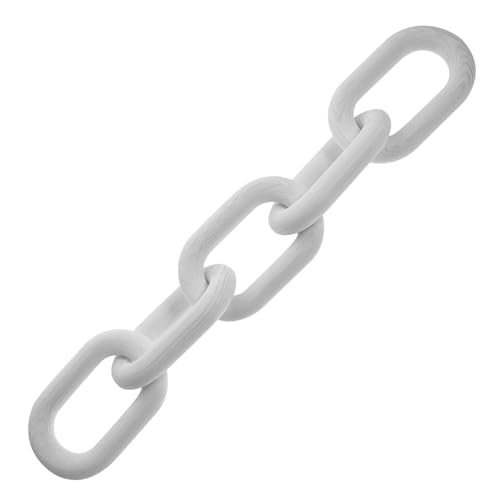 SHINEOFI Ornamento Nodo a Catena in Legno Bianco Decorazione Rustica per Soggiorno e Camera da Letto Accessorio Artigianale per Tavolo e Scrivania