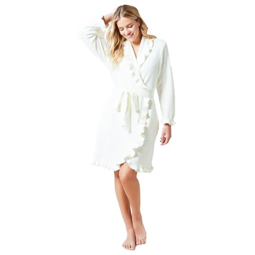 Softies 36 Ruffle Chenille Robe for Women Lightweight Cloud M