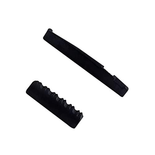 CORHAD Kit De Sillín y Cejuela De Guitarra Negra, Accesorio De Repuesto Para Puente y Cejuela De...