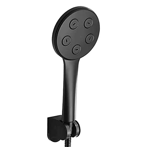 Regadera de mano LASEVE redonda negra con manguera de 59 pulgadas miniatura 1